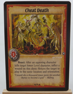 WARLORD Saga of the Storm CCG Action Card CHEAT DEATH 45/78 #963 - Image 1