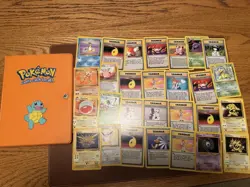 Pokemon Collection Binder Vintage Lot of Cards Holos Rares WoTC Base Set Etc 28 - Image 1