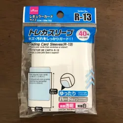 【×3】Daiso Trading Card Sleeve Hard Type R-13 Regular Size 40P Clear & White New - Image 2