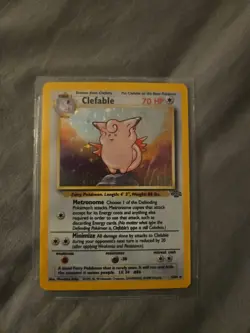 Pokemon TCG Clefable Jungle Card 1/64 Holo First Edition Rare - Image 1