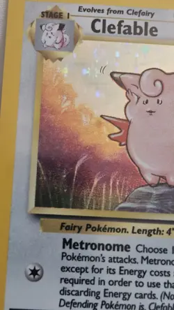 Pokemon TCG Clefable Jungle Card 1/64 Holo First Edition Rare - Image 4
