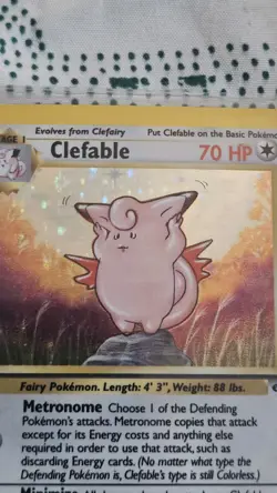 Pokemon TCG Clefable Jungle Card 1/64 Holo First Edition Rare - Image 5