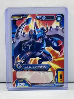 Digimon Fusion Game Card Trading Card Metal Greymon #S2-023 - Image 1