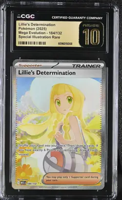 Lillie's Determination - 184/132 - SIR - Pokemon Card - CGC 10 Pristine - G330 - Image 1