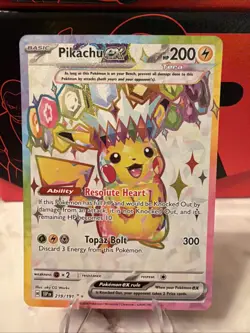 Pokemon TCG Pikachu EX Card Surging Sparks Ultra Rare 219/191 NM - Image 1