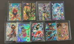 Lot of (9) Assorted Dragon Ball Super Heroes Trading Card Game w/ Son Goku - Image 1