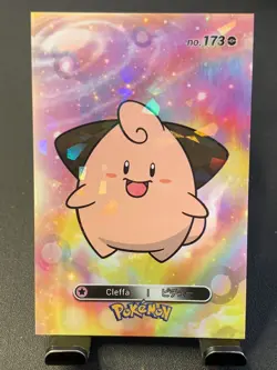 2024 Pokemon Card Database 2: Cleffa #173 (Cracked Ice Holo) (NM) - Image 1