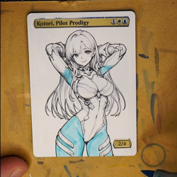Kotori, Pilot Prodigy - MTG *Altered Hand Colored Original Art Anime - V2 - 1122 - Image 2