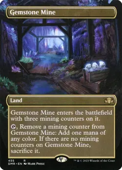 Gemstone Mine BORDERLESS - 455 - Rare - Dominaria Remastered DMR MTG - Image 1