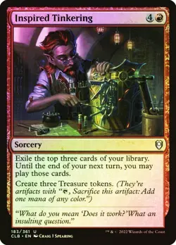 Inspired Tinkering FOIL - 183/361 - Uncommon Commander Legends CLB MTG - Image 1