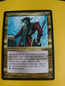 Lord of Tresserhorn. Summon Legend MTG card. Old Vintage. Alliances. 1996 - Image 2