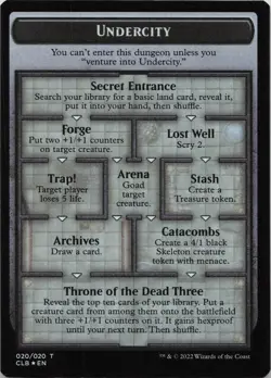 The Initiative // Undercity Double-Sided Token - FOIL - T Commander Legends: Bat - Image 1