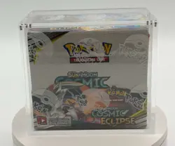 Pokemon TCG Sun & Moon Cosmic Eclipse Booster Box SEALED With Acrylic Case - Image 1