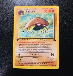 Kabuto 1st Edition Pokemon TCG Fossil Set 50/62 - EXCELLENT! - Image 3