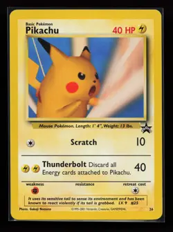 Pikachu (SNAP Promo) 26/53 Promo WoTC Promo Pokemon Card - Image 1
