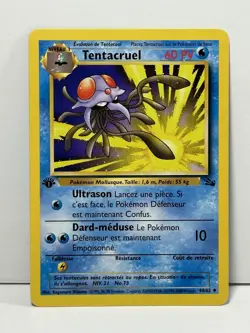 Tentacruel 1st Edition French Pokemon Card Fossil Set 44/62 - Image 1