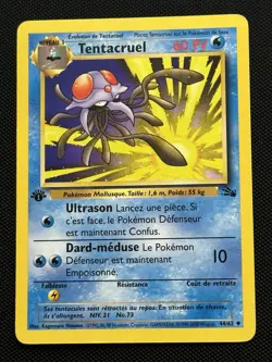 Tentacruel 1st Edition French Pokemon Card Fossil Set 44/62 - Image 2