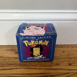 Jigglypuff - Pokemon Burger King 23k Gold Plated Card Pokeball 1999 - Sealed - Image 2