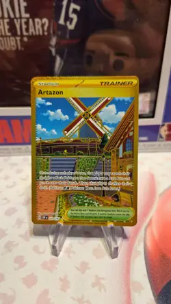 2023 Artazon Trainer 229/197 Obsidian Flames Gold Full Art Pokemon Card - Image 1