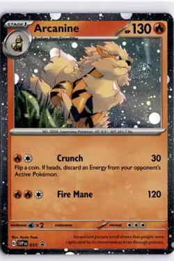 Arcanine SVP011 Cosmos Holo Black Star Promo 011 Scarlet & Violet (NM) Pokemon - Image 1