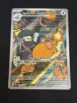 Pokemon TCG Team Rockets Raticate 202/182 Destined Rivals Illustration Rare - Image 1