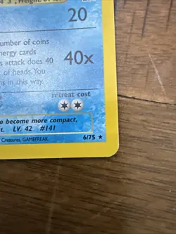 Pokemon TCG Neo Discovery Kabutops Holo NM 6/75 - Image 4