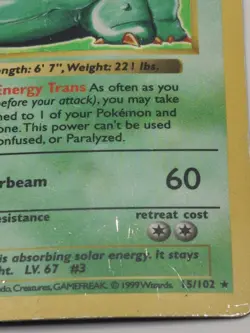 Pokemon TCG Venusaur Base Set 15/102 Holo Shadowless Holo Rare - Image 3