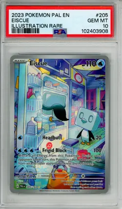 2023 POKEMON PAL EN-PALDEA EVOLVED ILLUSTRATION RARE #205 EISCUE PSA 10 - Image 1