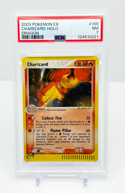 2003 POKEMON EX DRAGON #100 CHARIZARD-HOLO DRAGON PSA NM 7 - Image 1