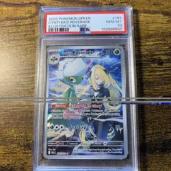 2025 POKEMON DRI EN-DESTINED RIVALS ILLUSTRATION RARE CYNTHIA'S ROSERADE PSA 10 - Image 1