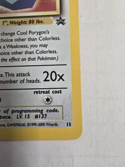 Pokemon TCG Cool Porygon Wizards Black Star Promos - Image 4