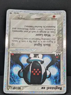Registeel ex 100/106 Emerald Holo Rare Pokemon TCG Nintendo legendary LP+ - Image 4