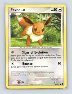 Pokemon TCG Eevee 59/111 Rising Rivals Normal LP - Image 1