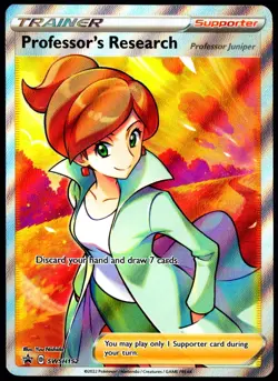 Pokemon TCG Professor's Research SWSH152 Sword & Shield Black Star Promo - LP - Image 1