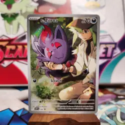 N's Zorua SVP 189 Black Star Promo Creased - Journey Together ETB - Pokemon TCG - Image 1
