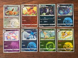 Pokemon TCG Eeveelution Lot of 8 Korean Cards Eevee Umbreon Leafeon Glaceon - Image 1