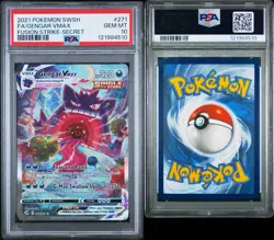 PSA 10 Gengar VMAX 271/264 Alternate Alt Art Fusion Strike 2021 Pokemon Card - Image 3