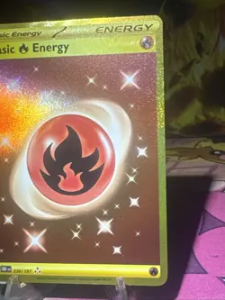 Basic Fire Energy - 230/197 - Pokemon Obsidian Flames Secret Rare Card NM Holo - Image 2