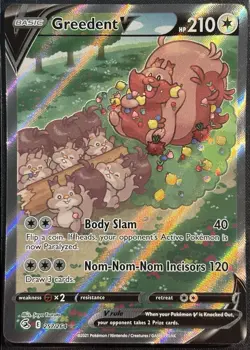 Greedent V 257/264 - Fusion Strike Pokemon TCG Holo Full Art 2021 - NM Card - Image 1