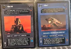 Boba Fett and Slave I Star Wars CCG Cloud City (1997) ??Card Including His Ship - Image 1