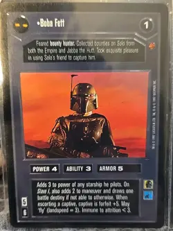Boba Fett and Slave I Star Wars CCG Cloud City (1997) ??Card Including His Ship - Image 2