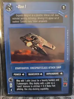 Boba Fett and Slave I Star Wars CCG Cloud City (1997) ??Card Including His Ship - Image 3
