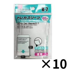 Daiso Trading Card Sleeves R-7 Japan 6.5cm ×9.1cm ×0.01cm 10 set - Image 1
