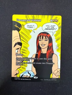 Unexpected Windfall (BORDERLESS) Marvel's Spider-Man - Magic/MTG - Image 1