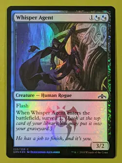 FOIL Whisper Agent x1 Guilds of Ravnica 1x Magic the Gathering MTG - Image 1