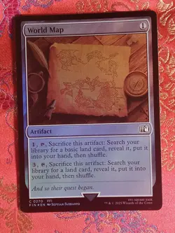 FOIL World Map Final Fantasy Magic The Gathering MTG - Image 1