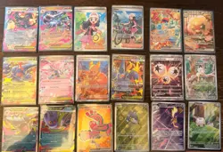 Pokemon Full Art Lot Of 18 Phantasmal Flames, White Flare, - Image 1