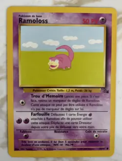 Pokemon TCG Slowpoke Fossil 55/62 Regular 1999-2000 Wizards Base Set “French” - Image 1