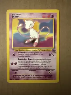 Pokemon TCG: Mew Promo 8 Non-Holo WOTC Black Star Promo LP ✨💎 - Image 1