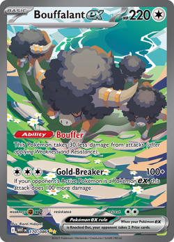 NM-Mint Bouffalant ex - 170/086 - Special Illustration Rare Pokemon White Flare - Image 1